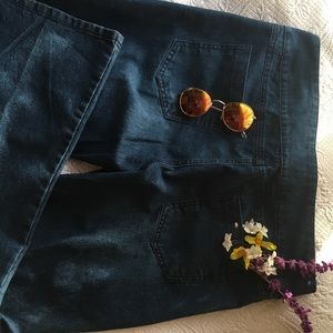 Drawstring Hippie Bellbottom Jeans! Groovy! Retro!